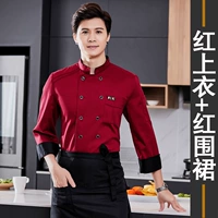 Красный вершина и фартук