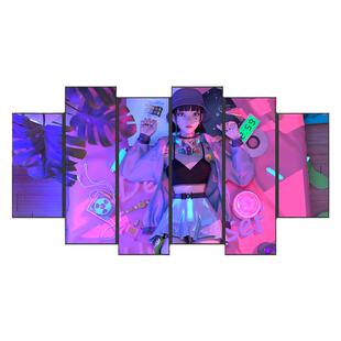 电竞房酒店游戏装饰画网吧led灯板发光壁画客厅赛博朋克氛围挂画