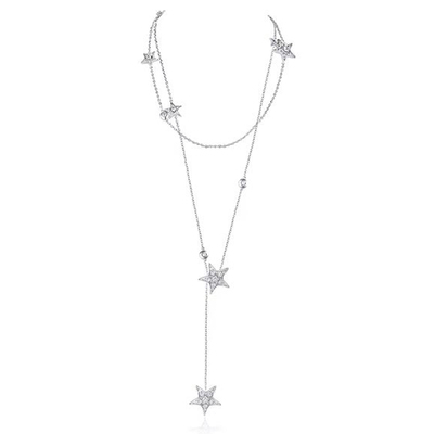 小香风彗星项链长款星星流苏