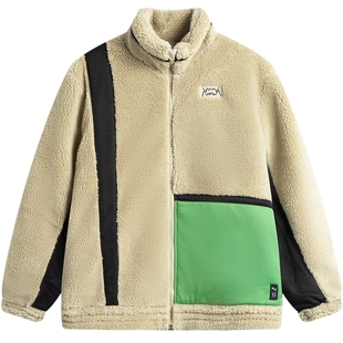 Puma彪马男装外套运动休闲复古拼接舒适立领仿羊羔绒夹克男536131