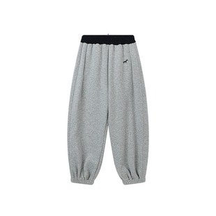 布丁哈鲁冬装女童童装裤子2026秋冬季新款儿童保暖卫裤束脚裤