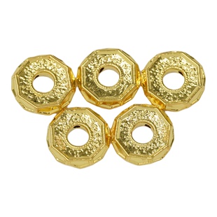 【严选】通体18k金菱形盘缠合集百搭diy手串配件（6mm)JD01534