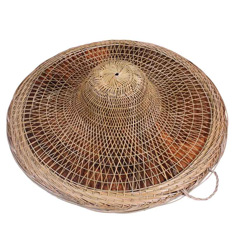 纯手工制作竹编斗笠 棕斗笠 棕帽子 竹丝斗笠帽子 蓑衣斗笠装饰品