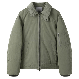 1222冬款CUSTOMELLOW卡其绿色男士时尚短款飞行夹克鹅绒羽绒服