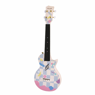 白熊恩雅Nova芝芝蓝莓棋盘格碳纤维尤克里里儿童初学者男女入门23