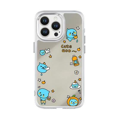 带镜子Qoo酷儿iphone17手机壳少女风16promax小众好看opporeno14独特可爱findx8小米15华为pura80卡通vivos30