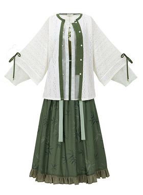 花朝记针织提花日常汉服