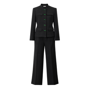 艾尚臣新中式阔腿裤西装套装女珠宝店销售美业经理案场客服工作服