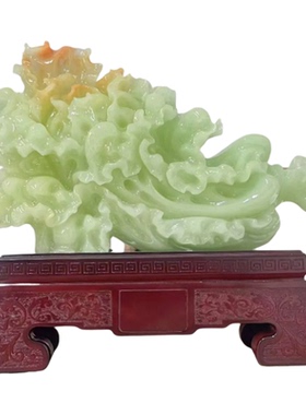 玉白菜招财摆件客厅店面前台装饰