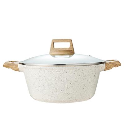 英国明爵麦饭石汤锅家用双耳