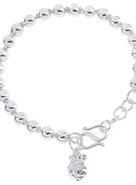 纯银圆珠手链男女宝宝