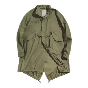 马登工装美式复古军版M51战壕鱼尾风衣男中长款大衣披风斗篷外套