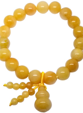 黄玉手链小葫芦挂坠民族风