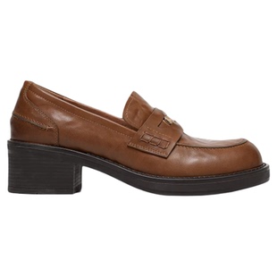 BeauToday厚底乐福鞋女2026春BT真皮miu系小皮鞋英伦风棕色单鞋