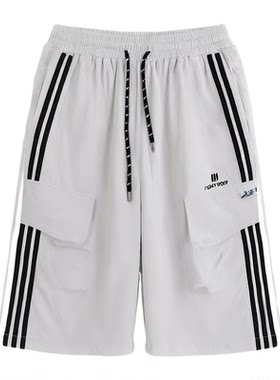 夏季薄款宽松休闲冰丝短裤子男孩