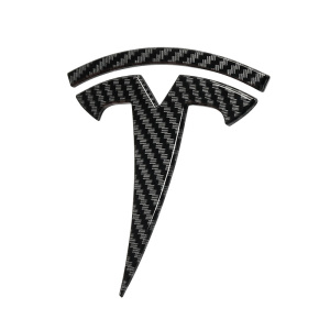 特斯拉model3车标贴黑化前后尾门标TESLA红粉色字母标志改色改装