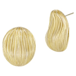 JUUNNGLE/洲谷缚光拉丝耳钉女小众设计高级感纯银耳针礼物送女友