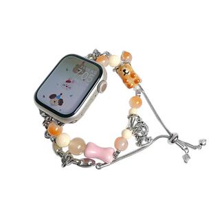 新品福龙宝宝diy手链适用iwatch表带S8苹果S9手表8AppleWatch女款watchs秋冬s7高级感SE9男ultra2腕带iphone