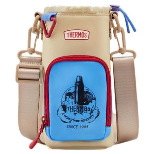 膳魔师儿童保温杯套配件复古潮酷斜挎可调节水壶包