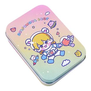 卡通铁质收纳盒复古迷你便携式马口铁盒子首饰礼品卡片糖果小铁盒