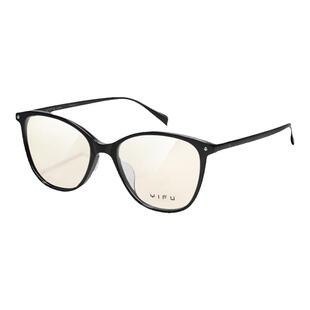 明月逸夫猫眼大框显瘦眼镜近视女防蓝光超轻板材黑框眼睛架YF3312