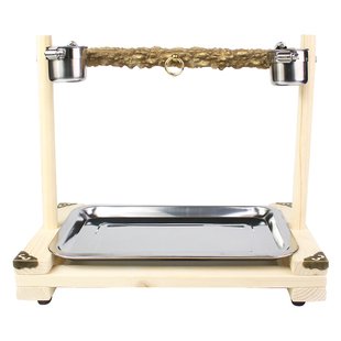 实木训练鸟站架子腊嘴伯劳画眉鹦鹉八哥鹩哥鸟脖套站架花椒木站棍