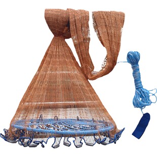 大飞盘式撒网圆盘渔网抛网手撒手抛网鱼网抓扑捕鱼易抛旋网甩渔具