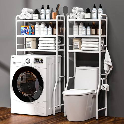洗衣机架子滚筒翻盖上方置物架马桶阳台架落地架家用卫生间收纳
