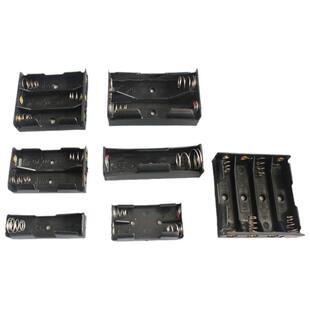 电池盒 AA5号/AAA7号/18650座子1/2/3/4节/位 无盖串联并联带线针