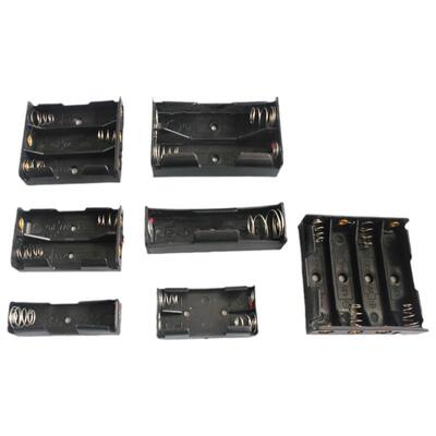 电池盒 AA5号/AAA7号/18650座子1/2/3/4节/位 无盖串联并联带线针