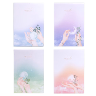 得力日记本加厚胶套本16开考研本大学生笔记本子课堂记事本小清新简约横线内页可平摊手帐办公会议记录登记本