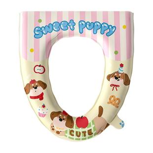 v型马桶垫四季通用防水新款马桶坐垫绑带家用厕所硅胶免洗坐便垫