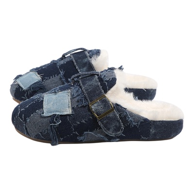 F21厚底勃肯棉拖鞋女新款冬