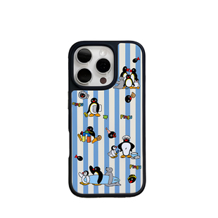 三掌柜的壳壳 企鹅派对 适用于苹果17promax手机壳iPhone16黑框15pro个性14promax高级13pro卡通12可爱11晶瓷