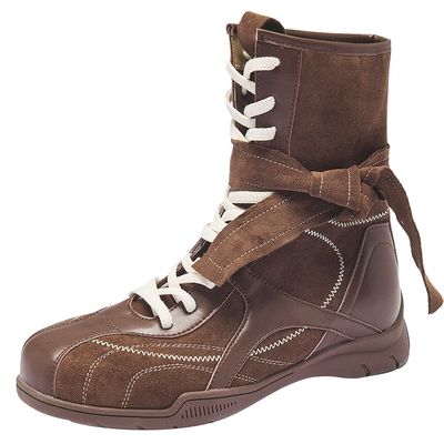 达芙妮巨好看美拉德棕色拳击靴