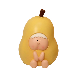 创意奶油风苹果梨子储蓄罐儿童水果存钱罐桌面治愈装饰品可爱摆件