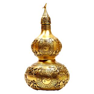 慈风阁八卦黄铜葫芦开盖空心吉祥化解摆件家居玄关工艺品招财