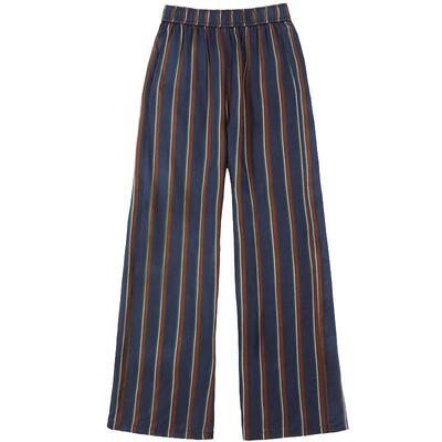 谜底休闲裤女2025夏季新品复古柔软垂感宽松阔腿裤长裤252MK0612