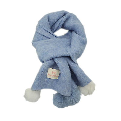 冬季暖fufu粉色甜美毛球围巾