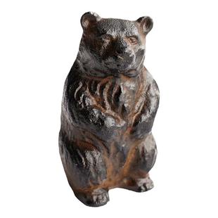 日本原装进口小熊铸铁文镇摆件南部铁器桌面镇纸书镇祝福节日送礼