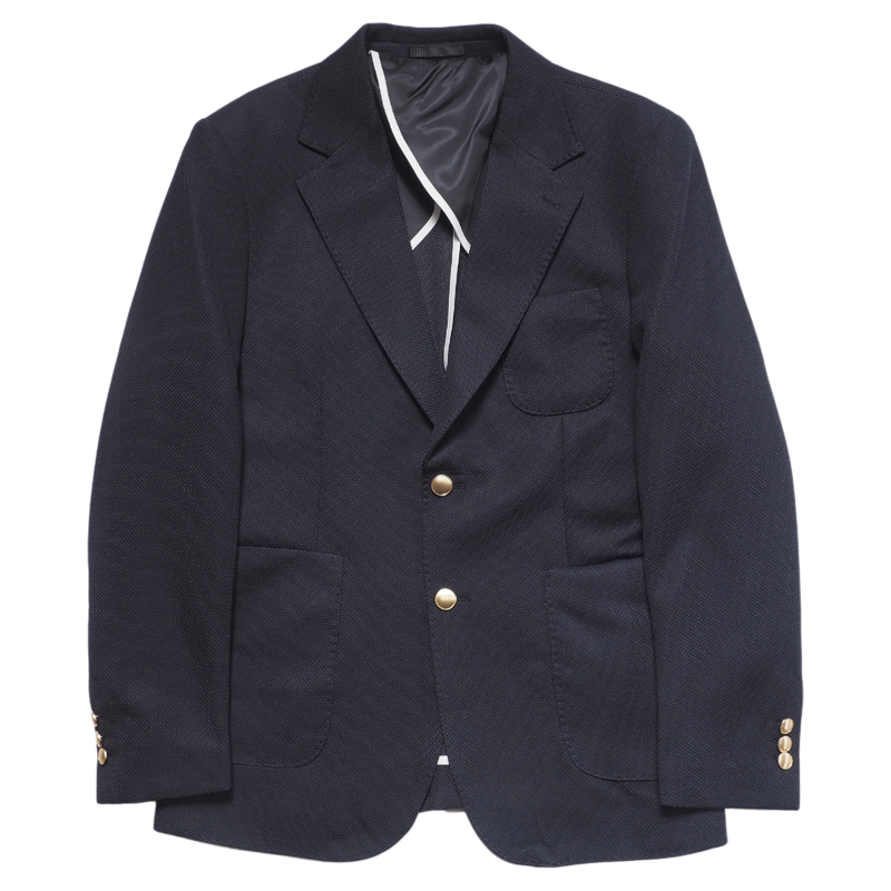 川泽薄款半衬藏青色休闲西服外套