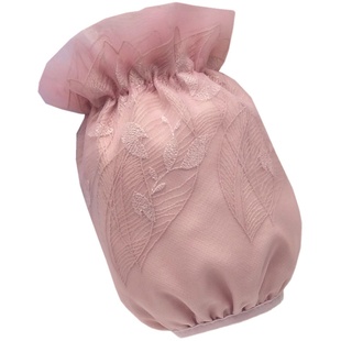 秋冬袖套2025新款女米白色羽绒服防污护袖蕾丝短款耐脏办公室套袖