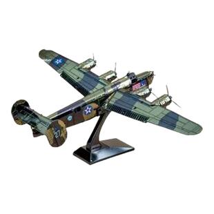 金属拼装模型B24解放者飞机轰炸机军事立体3d铁片拼图积木diy手工