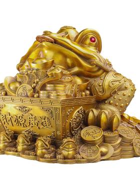 铜金蟾招财摆件收银台办公室家用