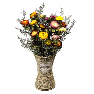 满天星干花花束真花客厅摆设森系木棉莲蓬松果装饰摆件云南天然风