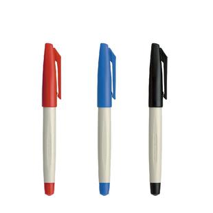 台湾雄狮88勾线笔水性记号笔红色可加墨水细头小批改红笔签字笔草图笔黑色单头签到大容量签名笔老师学生专用