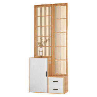 日式简约现代屏风隔断间厅柜客厅玄关进门入户靠墙置物柜家具鞋柜