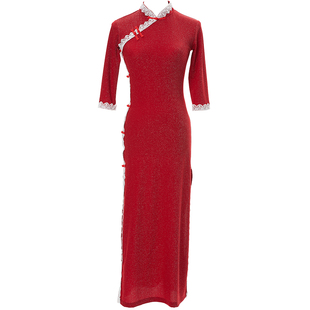 古典舞蹈服旗袍弹力身韵练功服女古风跳舞专用演出中国风表演服装