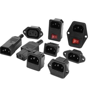 三芯电源线插头插座公头母头充电品字插头延长线插头电源插头三孔