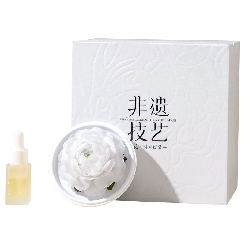 虎头茉莉|高档非遗瓷花香薰礼盒手捏花高级感送女生妈妈生日礼物
